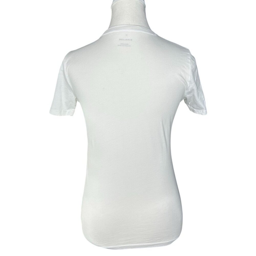 Everlane Women's White 100% My Body Crew Neck Organic Cotton Casual Tee XS/C31 - Picture 4 of 12